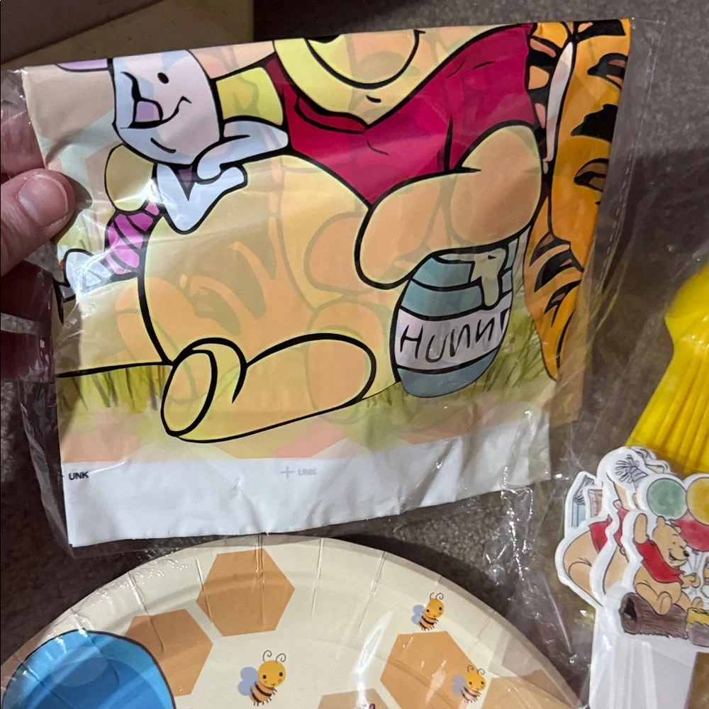 Winnie the Pooh Party Supplies Set - Yellow and Red everything you need!